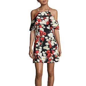 ALEXIA ADMOR Daisy-print Cold-shoulder Dress NWT